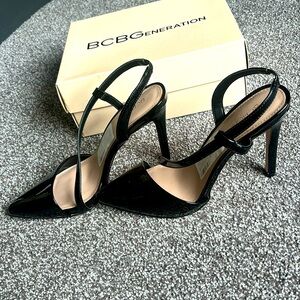 BCBGeneration Black Patent Heels